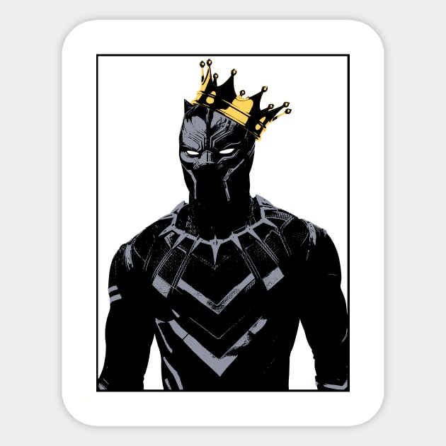 Black Panther Sticker by Midnight Run Studio